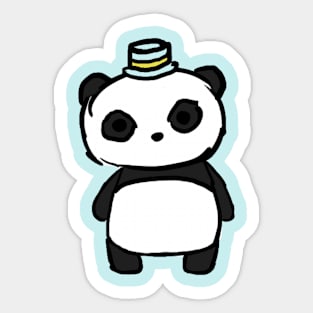 Pawsome Top Hat Panda Sticker